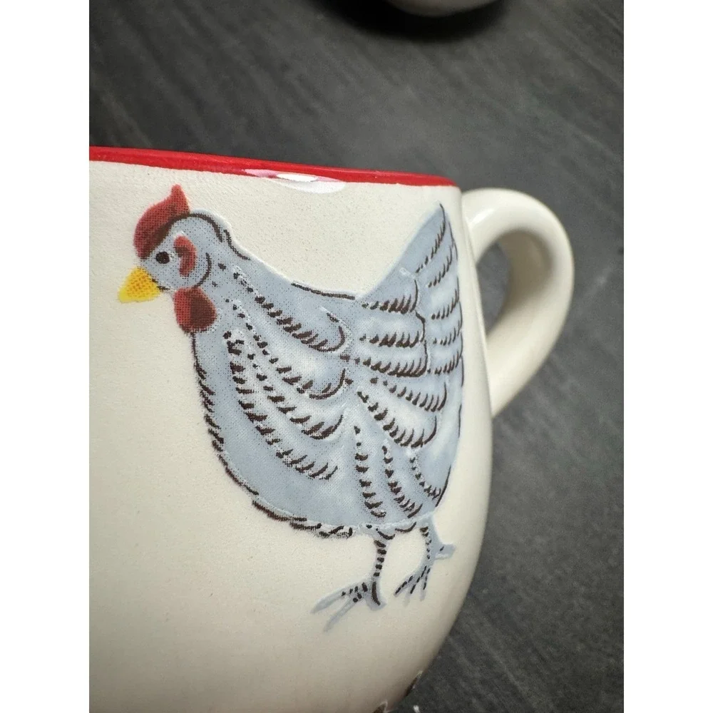 Sur la table Rooster Creamer Pitcher and Sugar Bowl Set Italian Made Farm Style